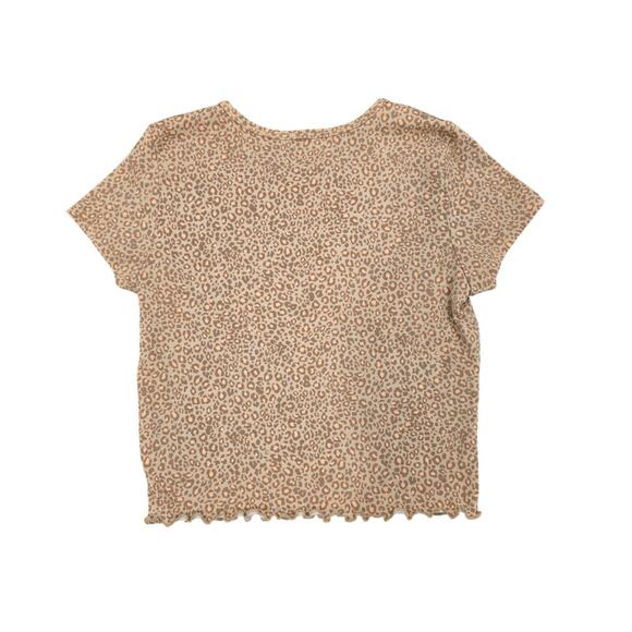 Women's American Eagle Leopard Print Crop Short Sleeve Tee | Size XS - Picture 2 of 8